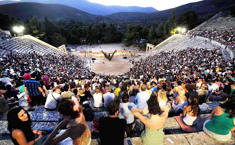 Classical Greek Play at Ancient Epidaurus Theatre